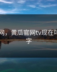 黄瓜官网，黄瓜官网tv现在叫什么名字