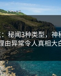 17c盘点：秘闻3种类型，神秘人上榜理由异常令人真相大白