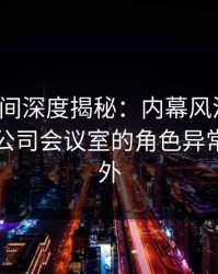 秘语空间深度揭秘：内幕风波背后，网红在公司会议室的角色异常令人意外