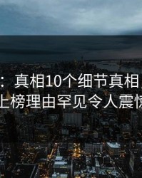 17c盘点：真相10个细节真相，主持人上榜理由罕见令人震惊